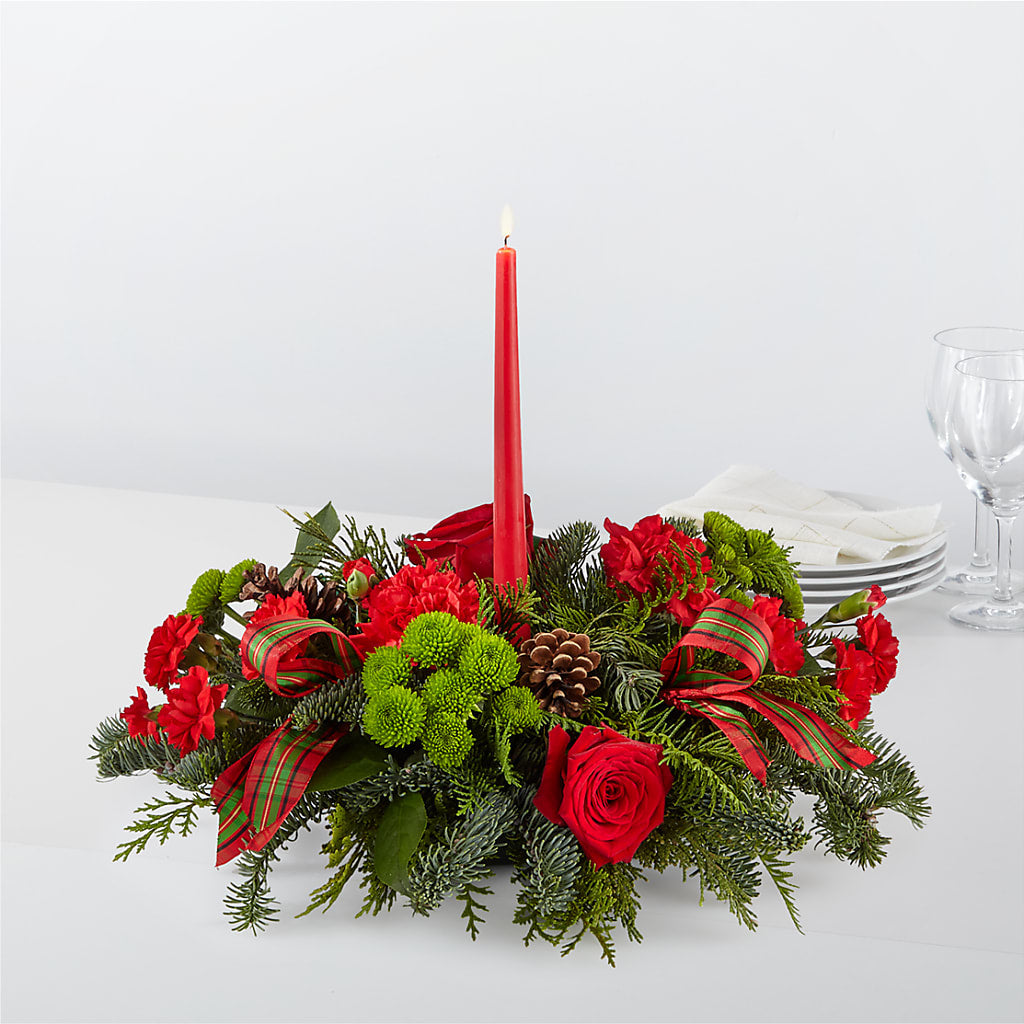 By the Candlelight Centerpiece – Ginas Flower Shop, South Plainfield NJ