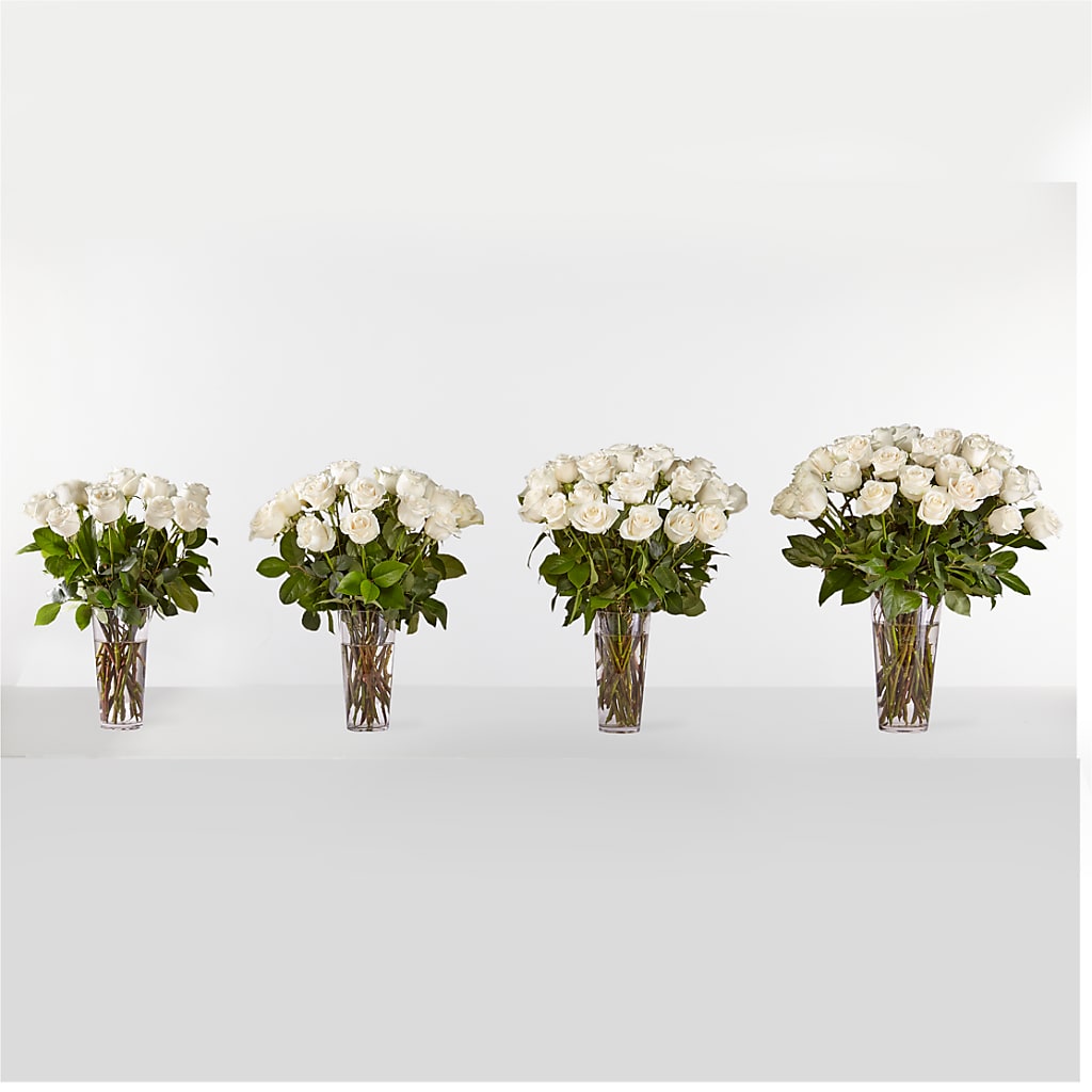 Long Stem White Rose Bouquet – Ginas Flower Shop, South Plainfield NJ