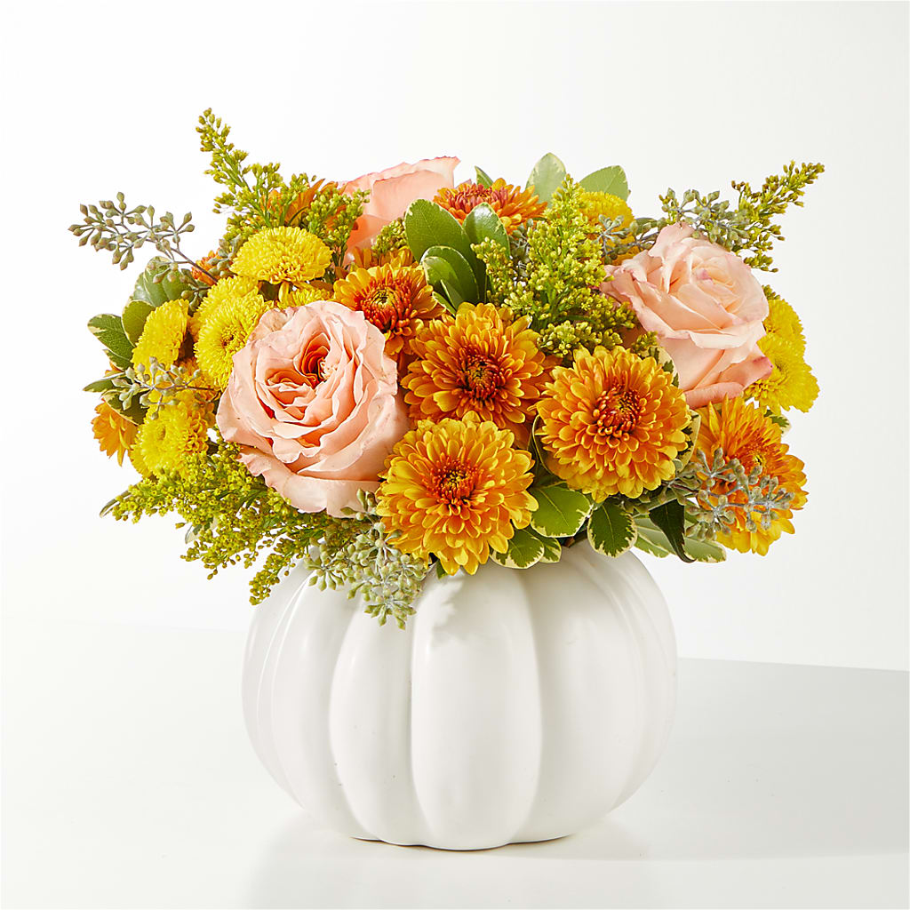 Peachy Pumpkin – Ginas Flower Shop, South Plainfield NJ