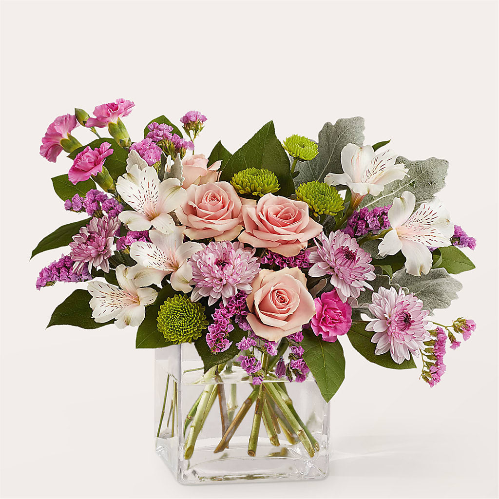 Pink Suede Bouquet – Ginas Flower Shop, South Plainfield NJ