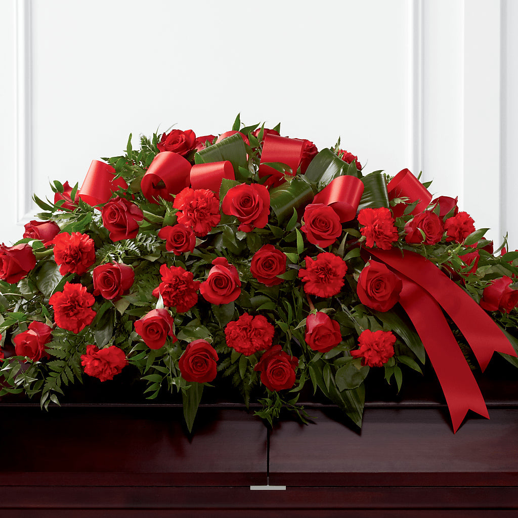 Tribute of Life Casket Spray – Ginas Flower Shop, South Plainfield NJ