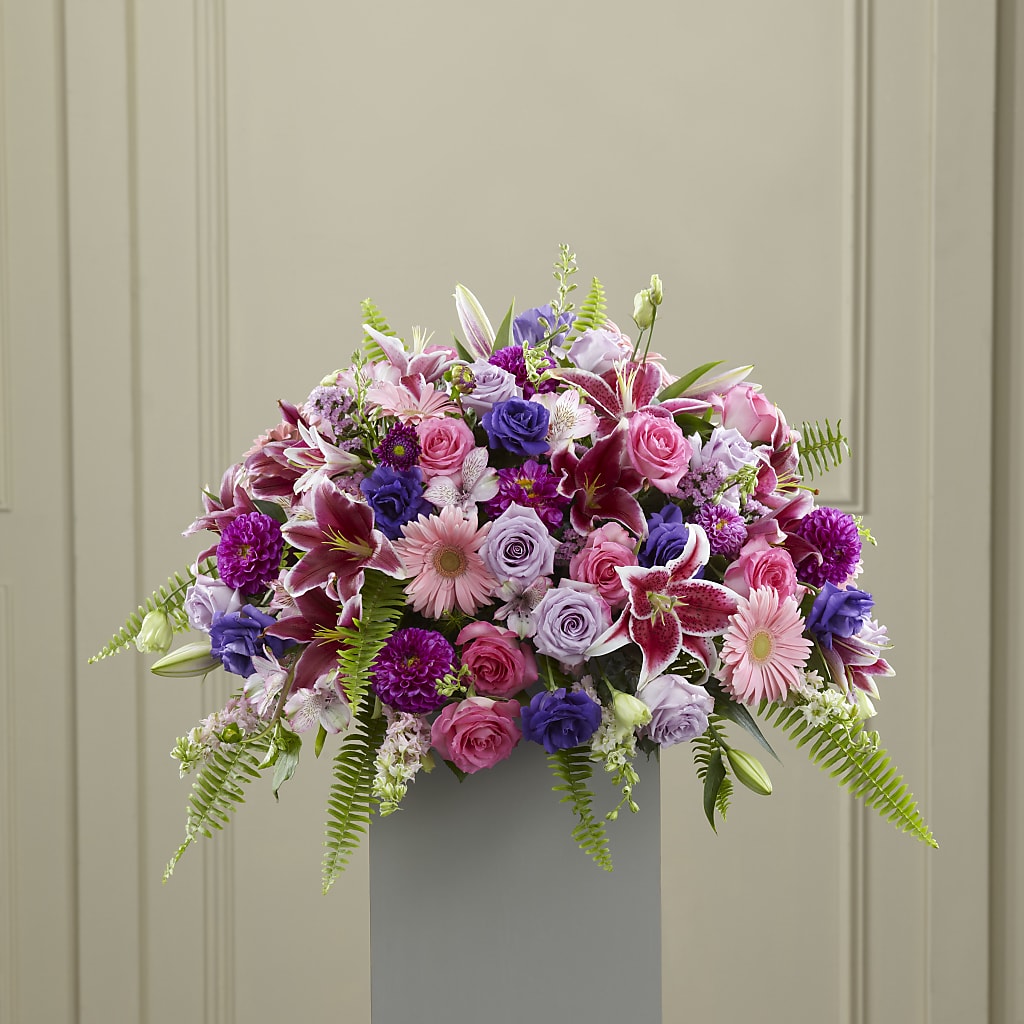 Fare Thee Well Pedestal – Ginas Flower Shop, South Plainfield NJ