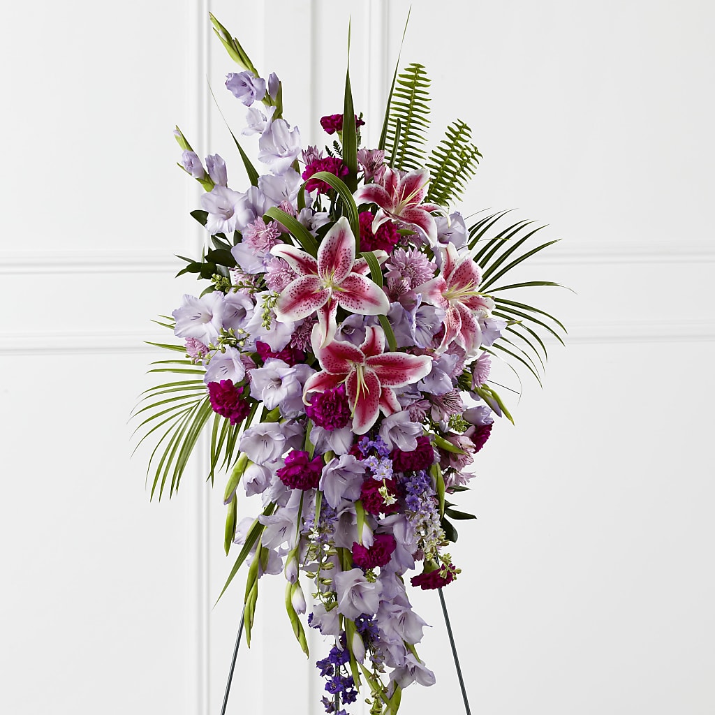 Tender Touch Standing Spray – Ginas Flower Shop, South Plainfield NJ