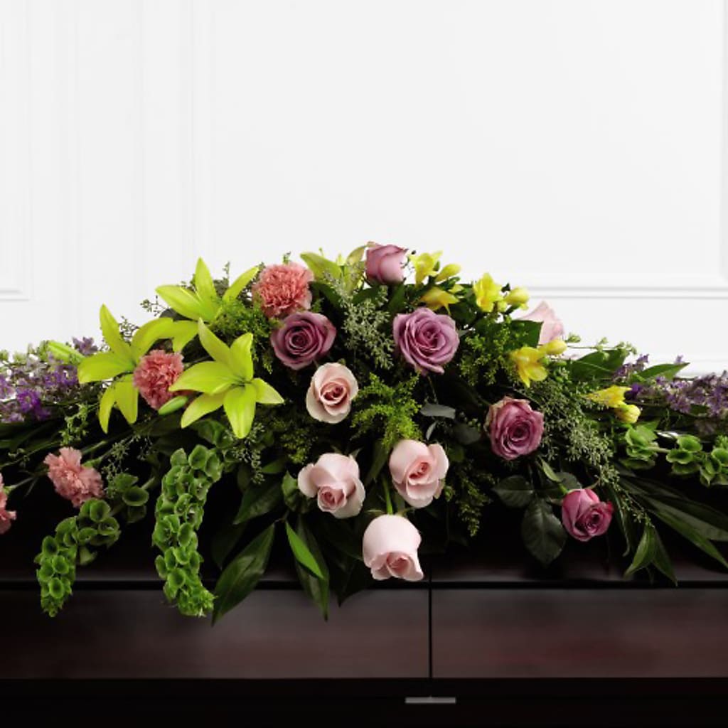 Forever Beloved Casket Spray – Ginas Flower Shop, South Plainfield NJ