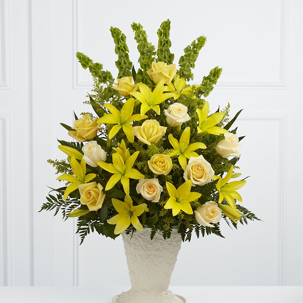 Golden Memories Arrangement – Ginas Flower Shop, South Plainfield NJ