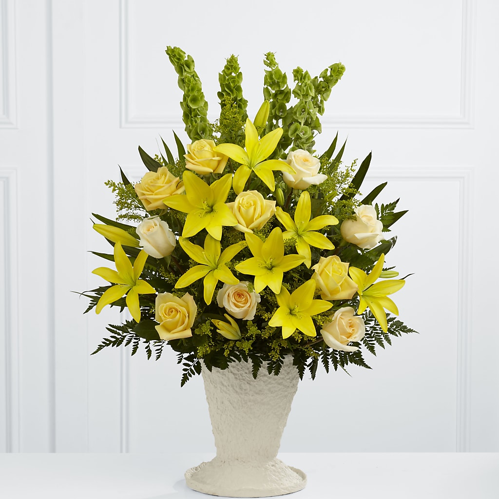 Golden Memories Arrangement – Ginas Flower Shop, South Plainfield NJ