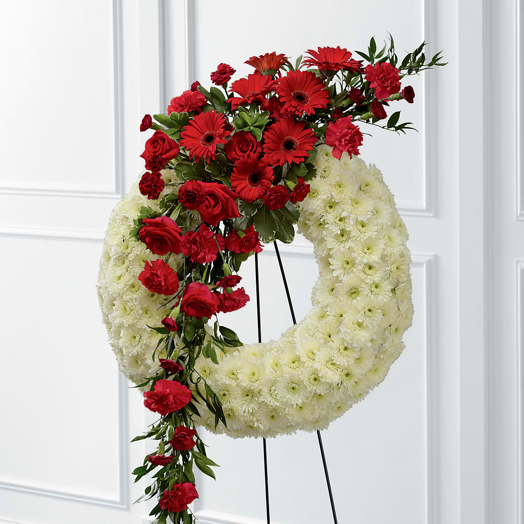 Graceful Tribute Wreath – Ginas Flower Shop, South Plainfield NJ