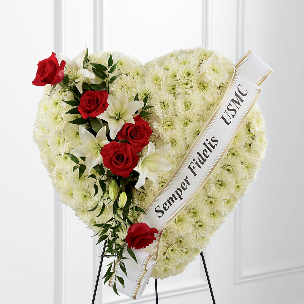 Heartfelt Hero Standing Heart – Ginas Flower Shop, South Plainfield NJ