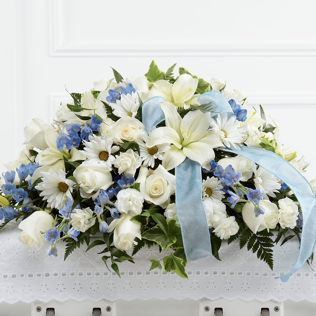 Tender Treasure Casket Spray – Ginas Flower Shop, South Plainfield NJ