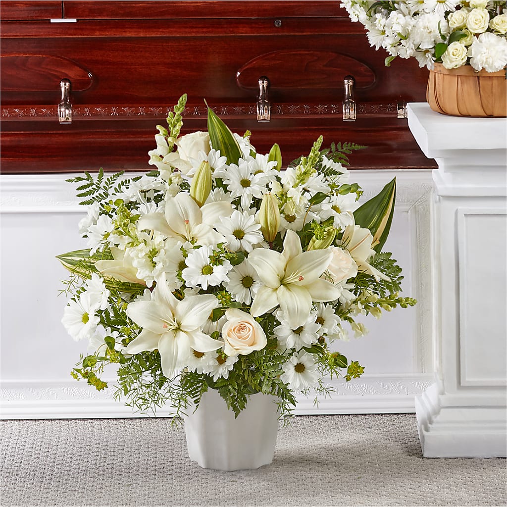 Thoughts of Tranquility Floor Basket – Ginas Flower Shop, South Plainfield NJ