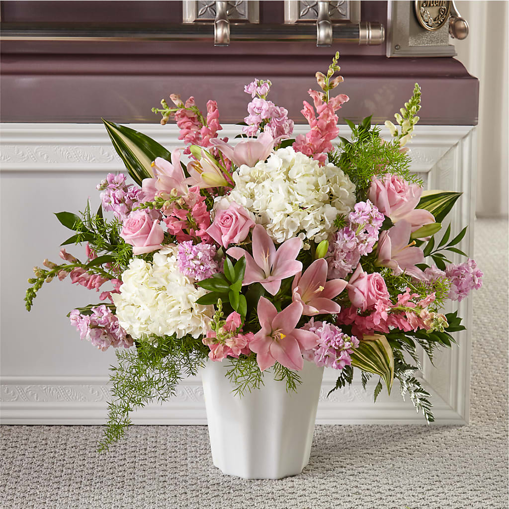 Simply Serene Floor Basket – Ginas Flower Shop, South Plainfield NJ