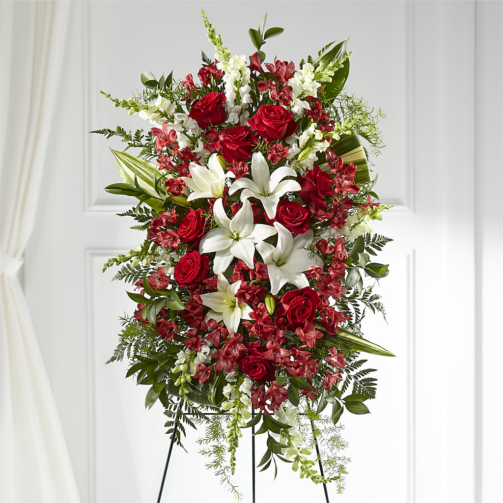 Everlasting Memory Standing Spray – Ginas Flower Shop, South Plainfield NJ