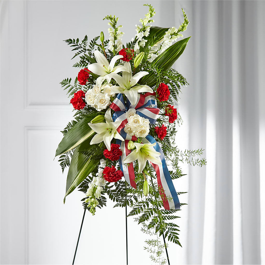 Stars of Life Standing Spray – Ginas Flower Shop, South Plainfield NJ