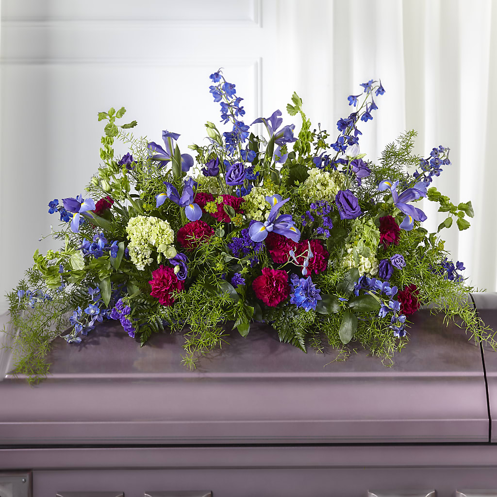 Always Treasured Casket Spray – Ginas Flower Shop, South Plainfield NJ