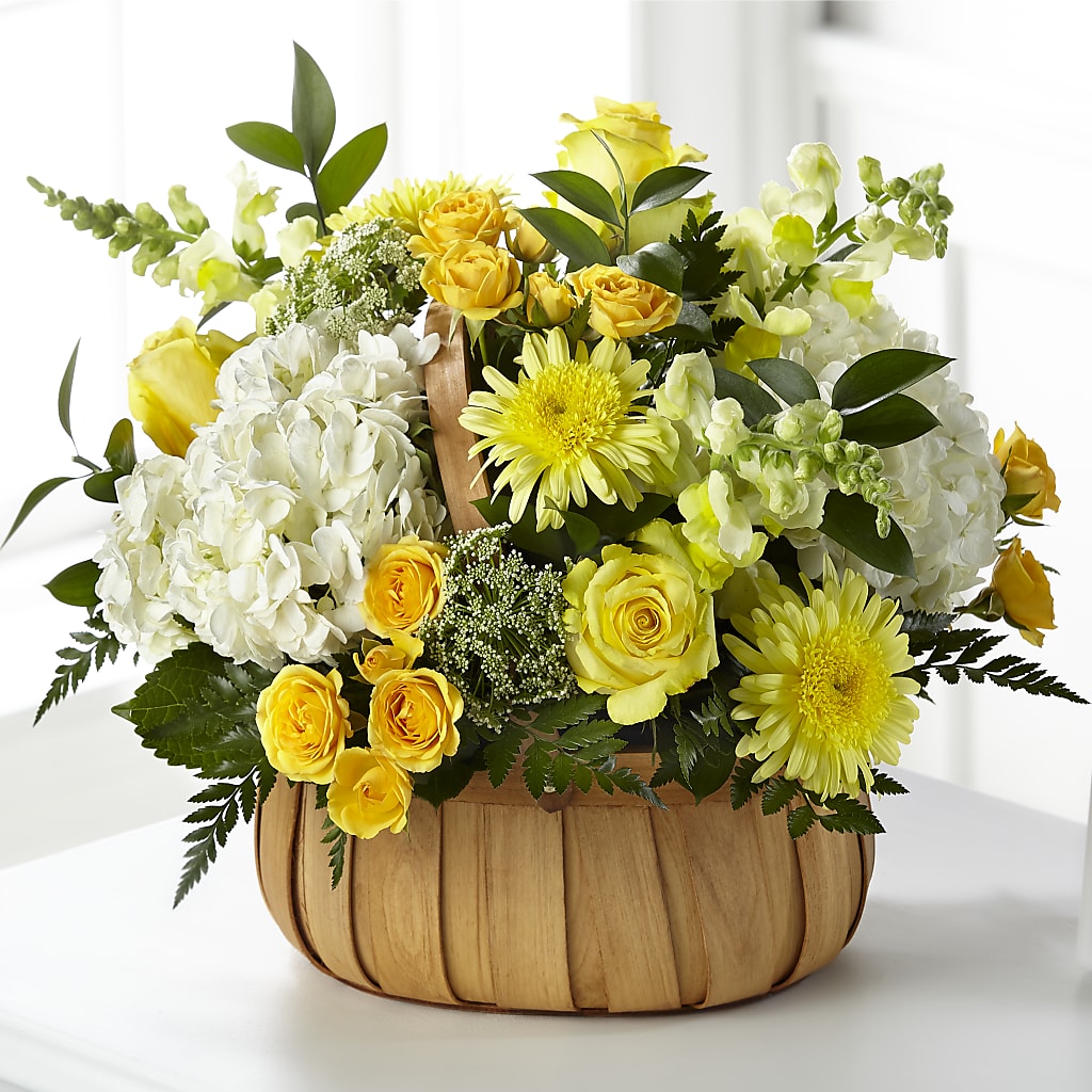 Rustic Remembrance Basket – Ginas Flower Shop, South Plainfield NJ