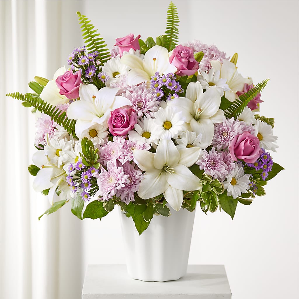 Warmest Thoughts Tabletop Basket – Ginas Flower Shop, South Plainfield NJ