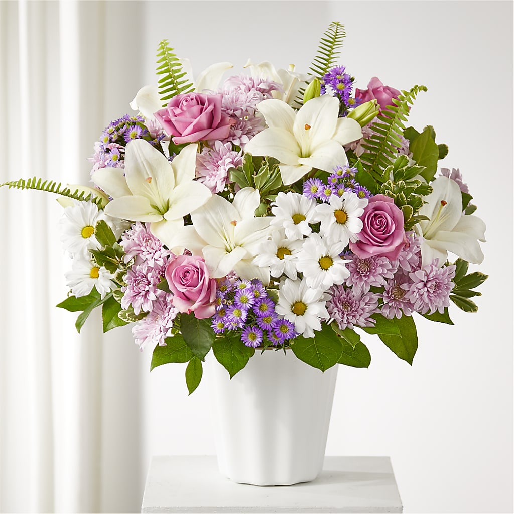 Warmest Thoughts Tabletop Basket – Ginas Flower Shop, South Plainfield NJ