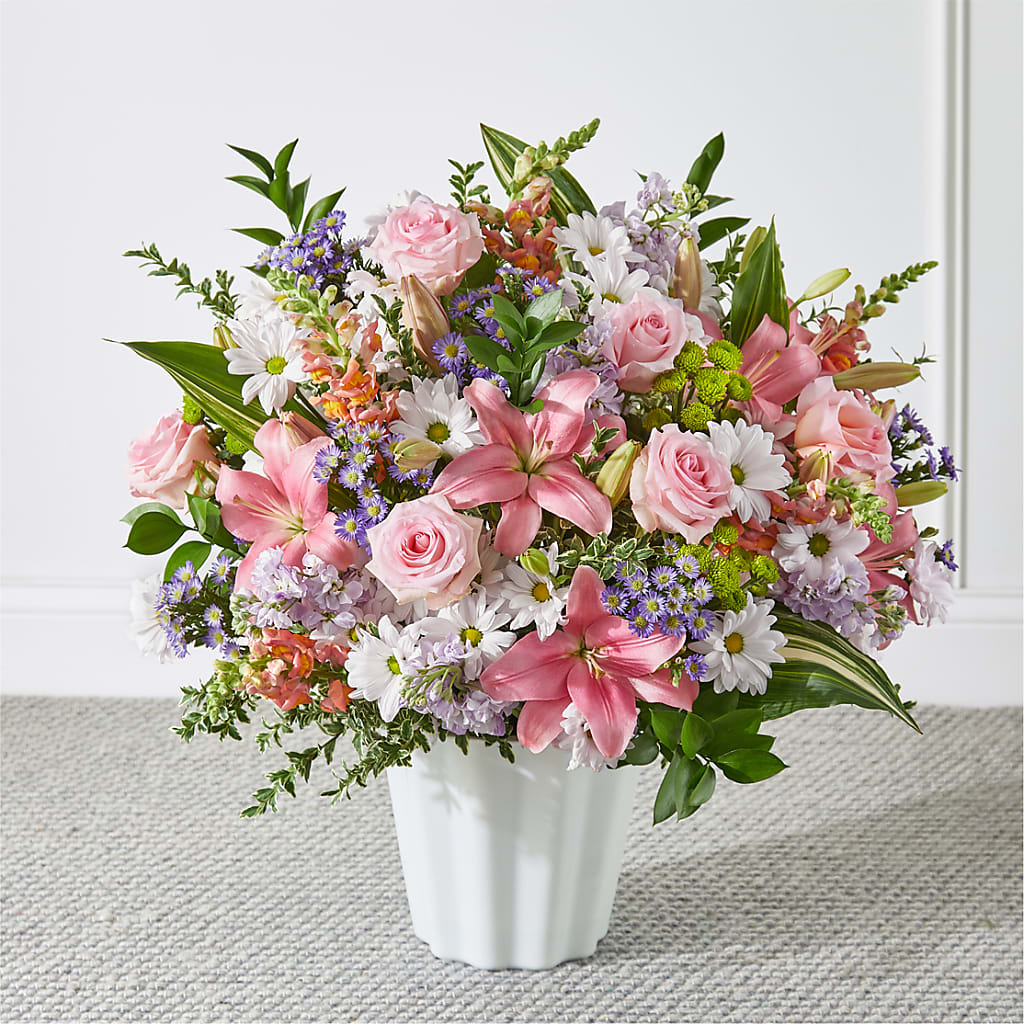 Abundant Compassion Floor Basket – Ginas Flower Shop, South Plainfield NJ