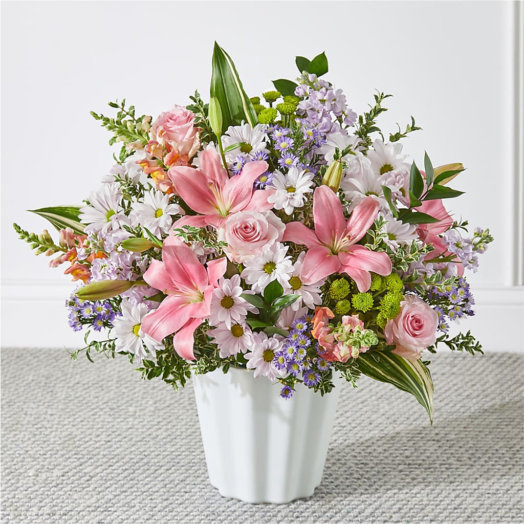 Abundant Compassion Floor Basket – Ginas Flower Shop, South Plainfield NJ