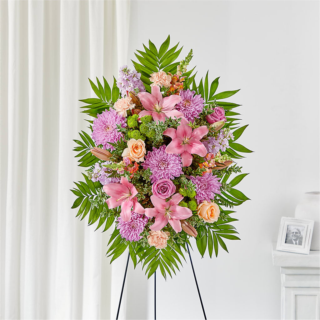 Love & Light Standing Spray – Ginas Flower Shop, South Plainfield NJ