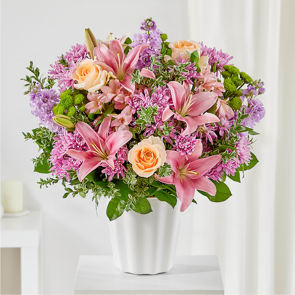 Supportive Embrace Tabletop Basket – Ginas Flower Shop, South Plainfield NJ