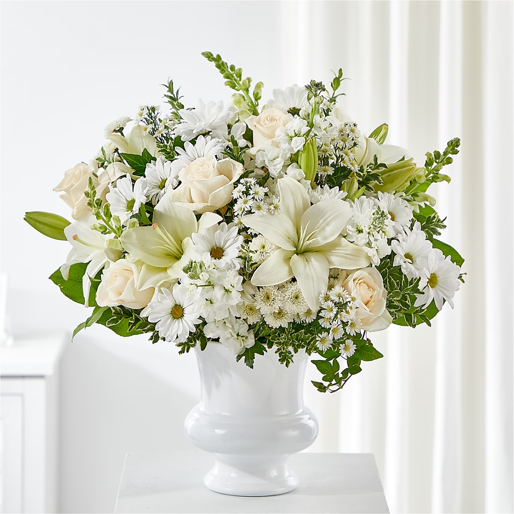 Uplifting Urn Arrangement – Ginas Flower Shop, South Plainfield NJ