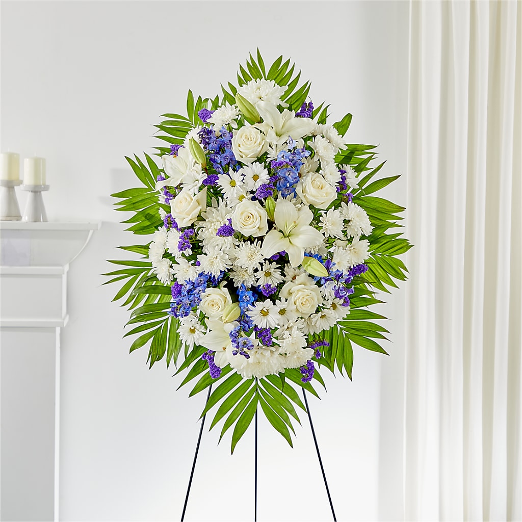 At Rest Standing Spray – Ginas Flower Shop, South Plainfield NJ