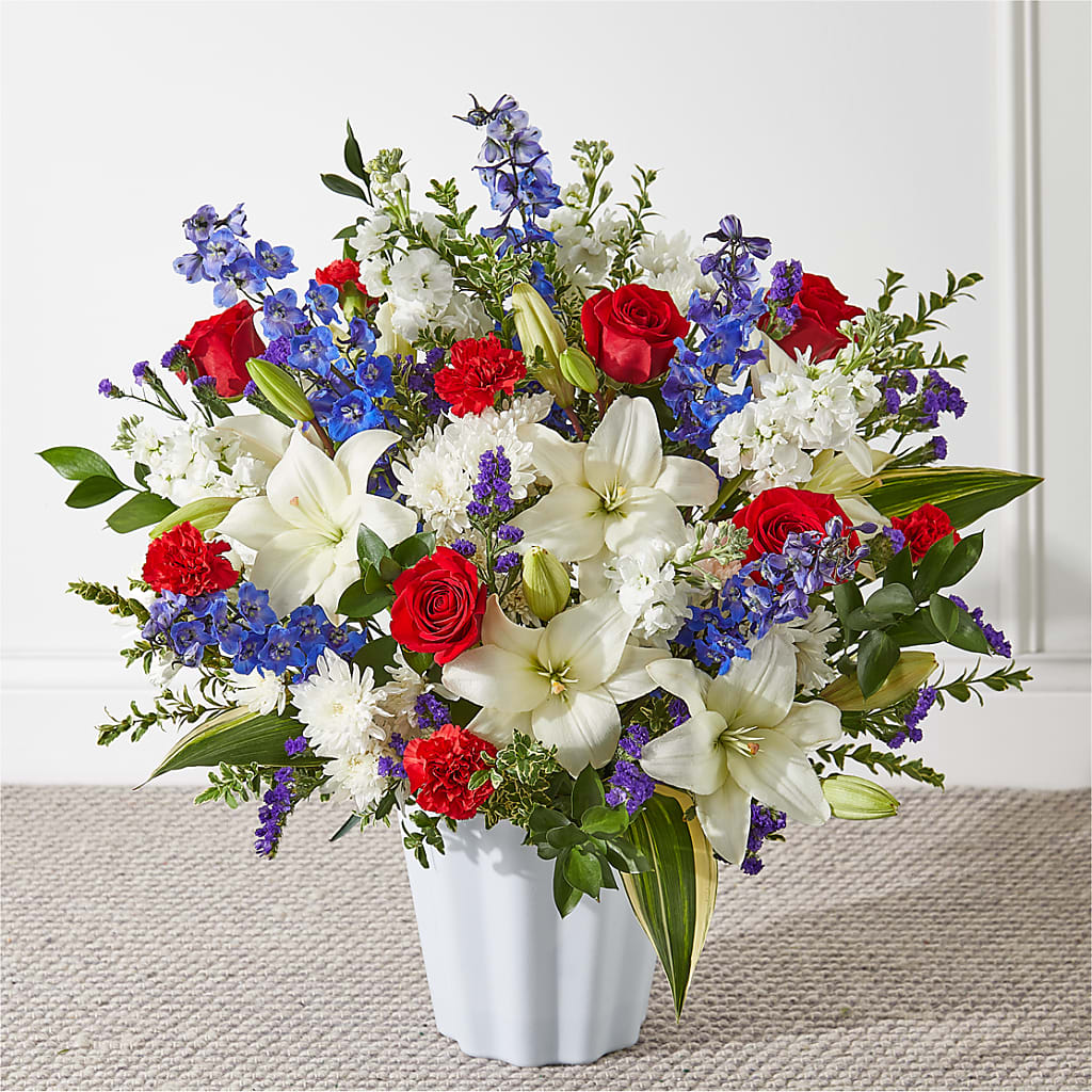 Consoled Floor Basket – Ginas Flower Shop, South Plainfield NJ