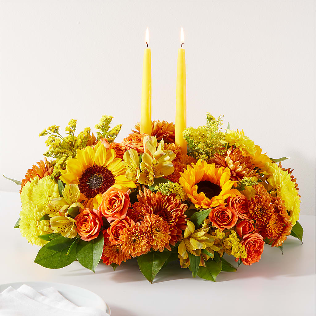 Autumn Harmony Centerpiece – Ginas Flower Shop, South Plainfield NJ