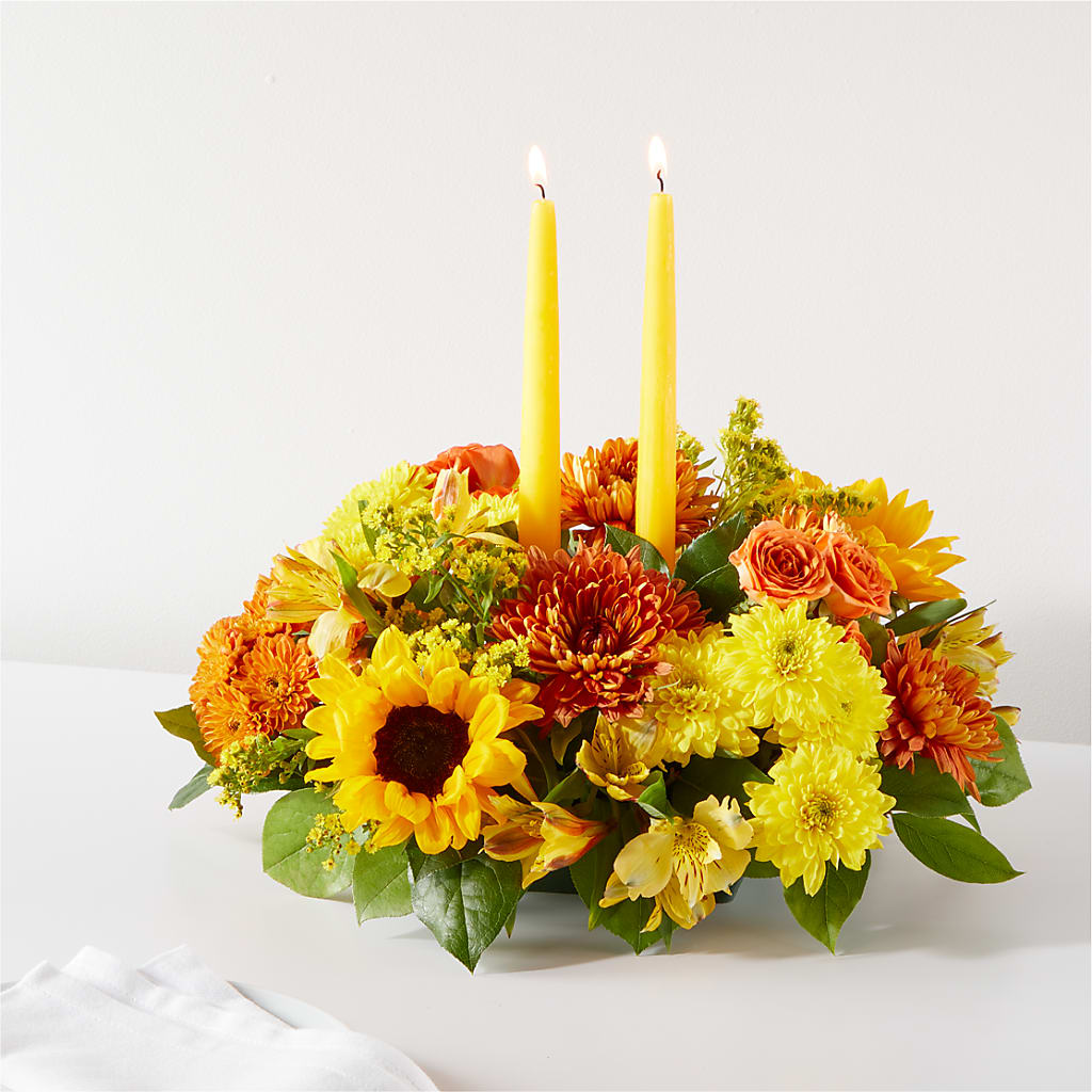 Autumn Harmony Centerpiece – Ginas Flower Shop, South Plainfield NJ