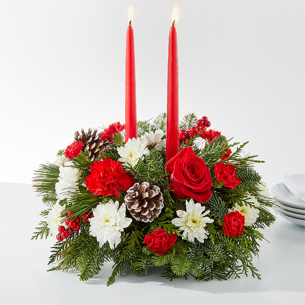 Holiday Soiree Centerpiece – Ginas Flower Shop, South Plainfield NJ