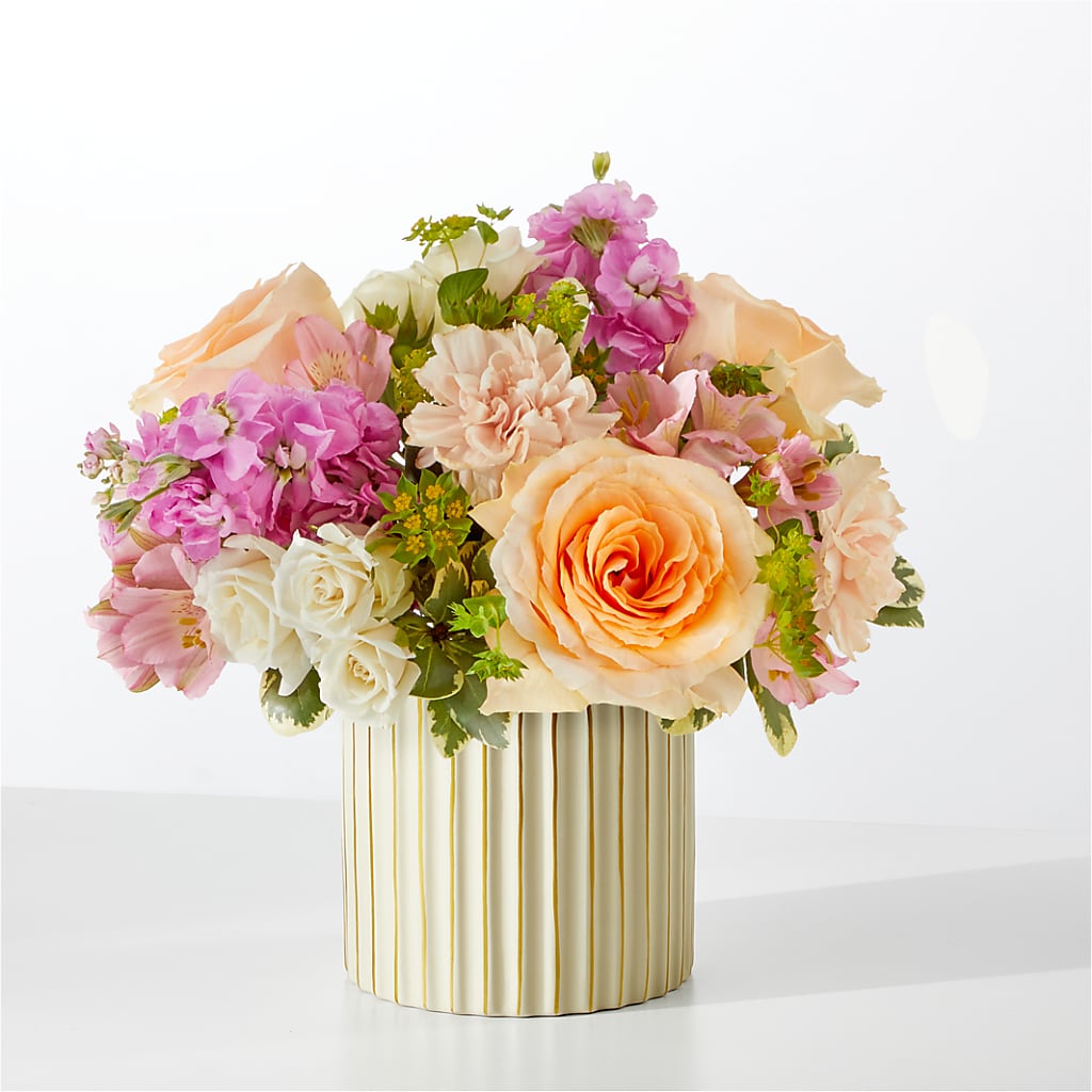 Paradise Bouquet with Ivory Vase – Ginas Flower Shop, South Plainfield NJ