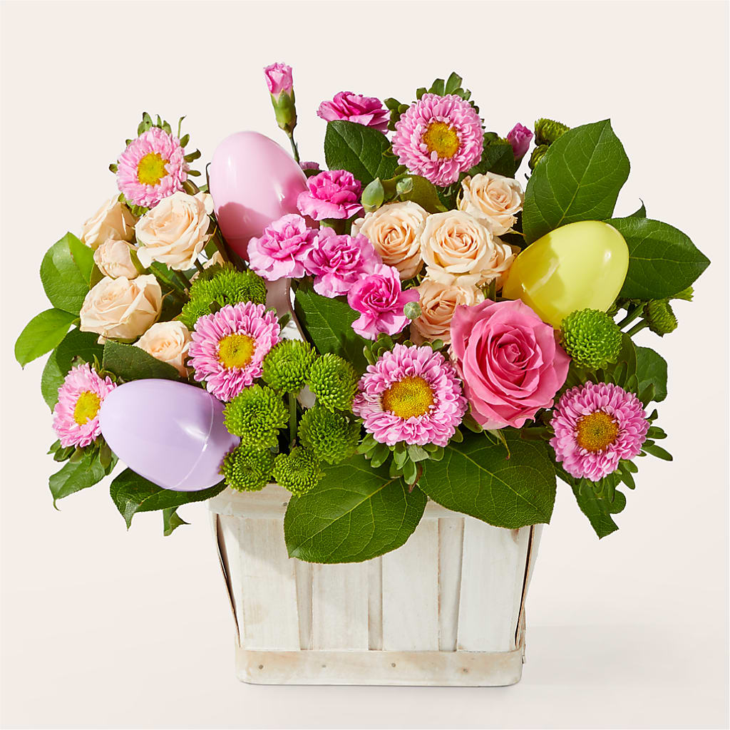 Get Eggcited Basket – Ginas Flower Shop, South Plainfield NJ