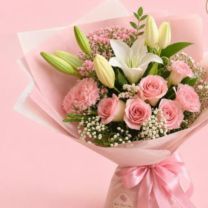 Blush Elegance –  Ginas Flower Shop, South Plainfield NJ