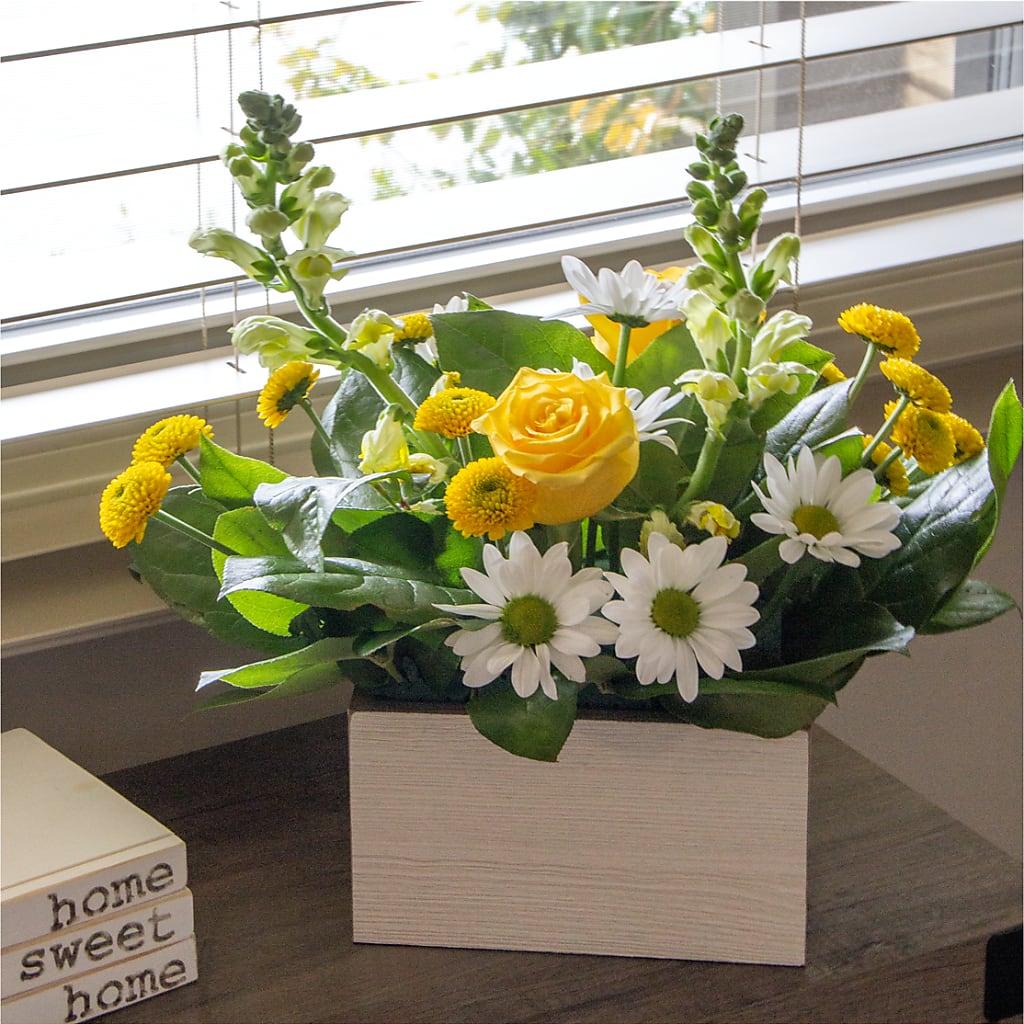 Sun Salutation Box Bouquet –  Ginas Flower Shop, South Plainfield NJ
