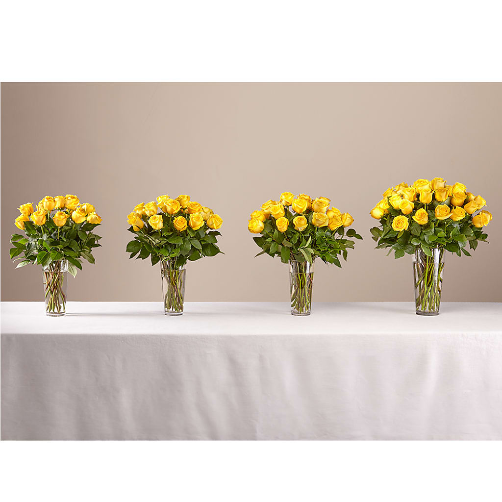 Long Stem Yellow Rose Bouquet –  Ginas Flower Shop, South Plainfield NJ