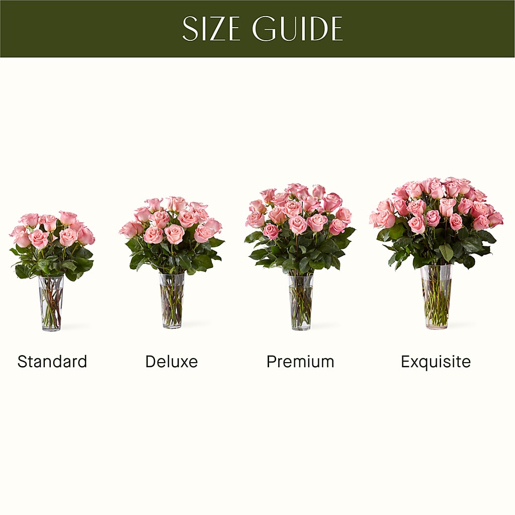 Long Stem Pink Rose Bouquet –  Ginas Flower Shop, South Plainfield NJ