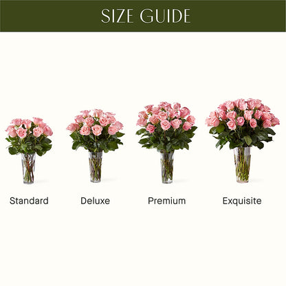 Long Stem Pink Rose Bouquet –  Ginas Flower Shop, South Plainfield NJ