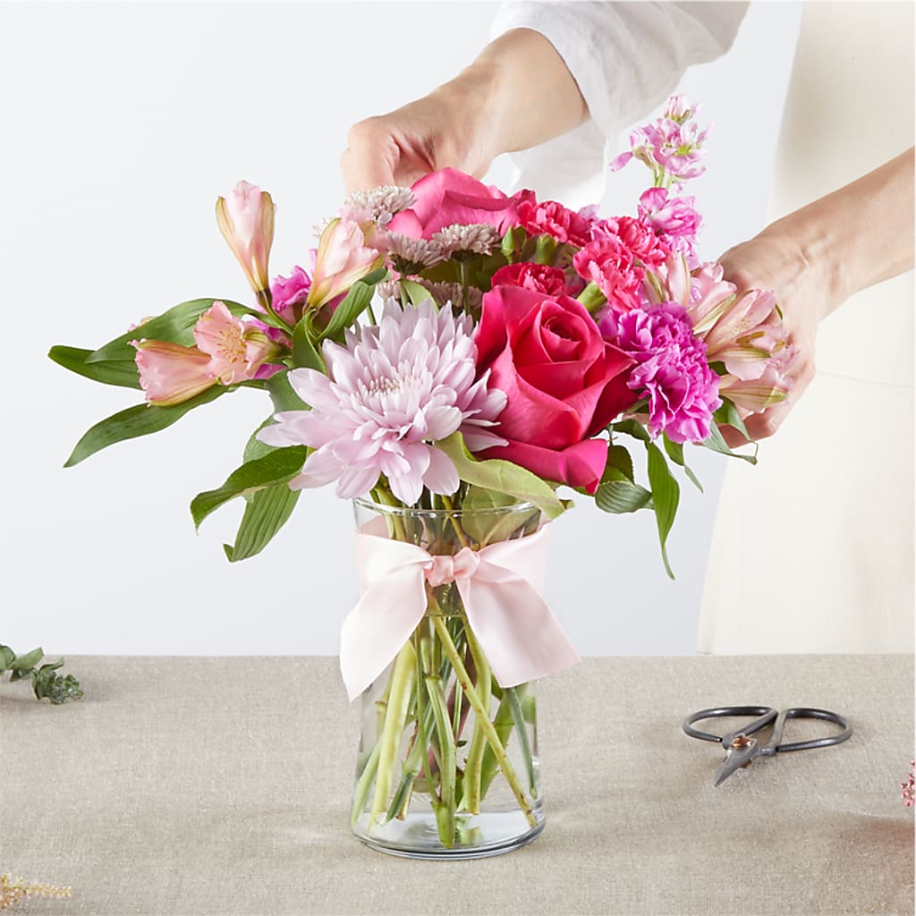 Pink Ribbon - A Florist Original –  Ginas Flower Shop, South Plainfield NJ