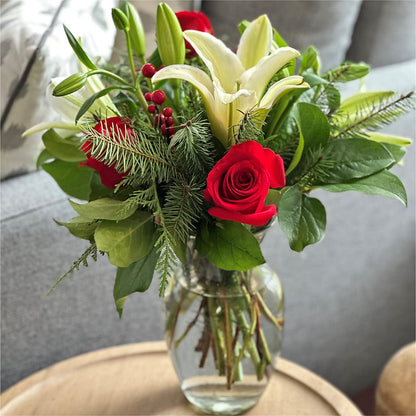 Sparkling Snowflakes Bouquet –  Ginas Flower Shop, South Plainfield NJ