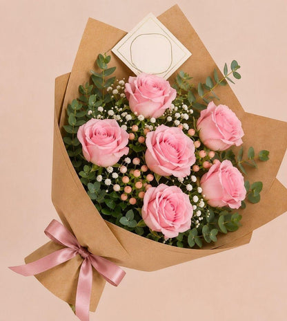 Rosy Charm Bouquet –  Ginas Flower Shop, South Plainfield NJ