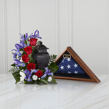 Patriotic Tribute Arrangement –  Ginas Flower Shop, South Plainfield NJ