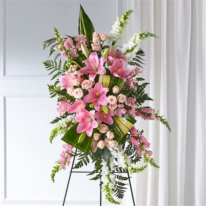 Elegant Embrace Standing Spray –  Ginas Flower Shop, South Plainfield NJ