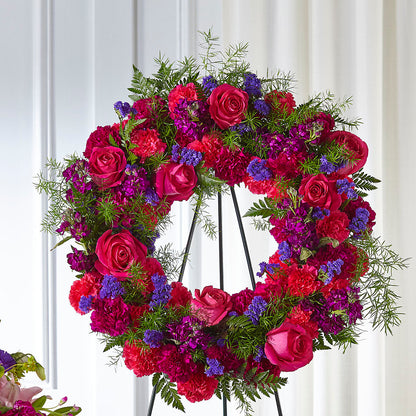 Calming Colors Wreath –  Ginas Flower Shop, South Plainfield NJ