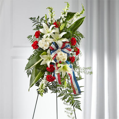 Stars of Life Standing Spray –  Ginas Flower Shop, South Plainfield NJ