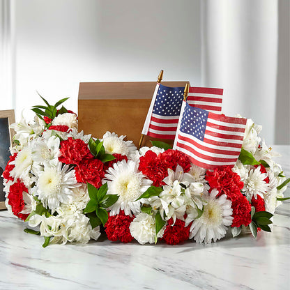 Spirit of Patriotism Cremation Adornment –  Ginas Flower Shop, South Plainfield NJ