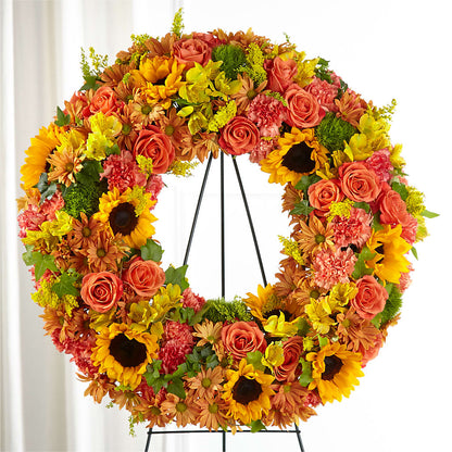 Autumnal Memories Wreath (Standard) –  Ginas Flower Shop, South Plainfield NJ