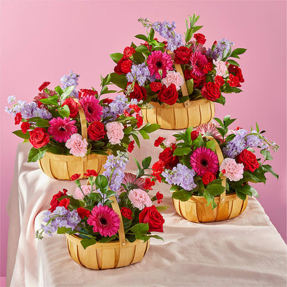 Pink Picnic Basket –  Ginas Flower Shop, South Plainfield NJ