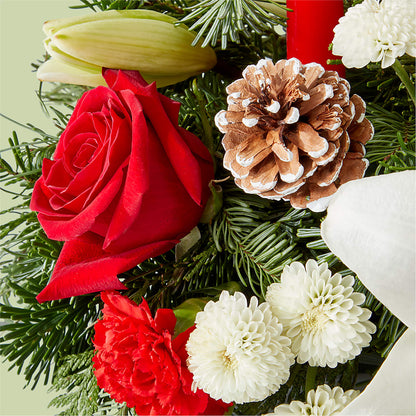 Seasonal Festivities Centerpiece –  Ginas Flower Shop, South Plainfield NJ