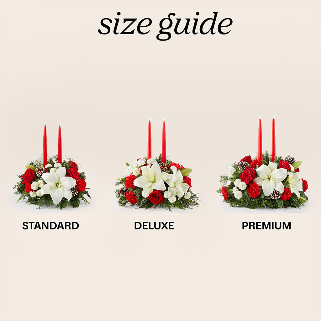 Seasonal Festivities Centerpiece –  Ginas Flower Shop, South Plainfield NJ